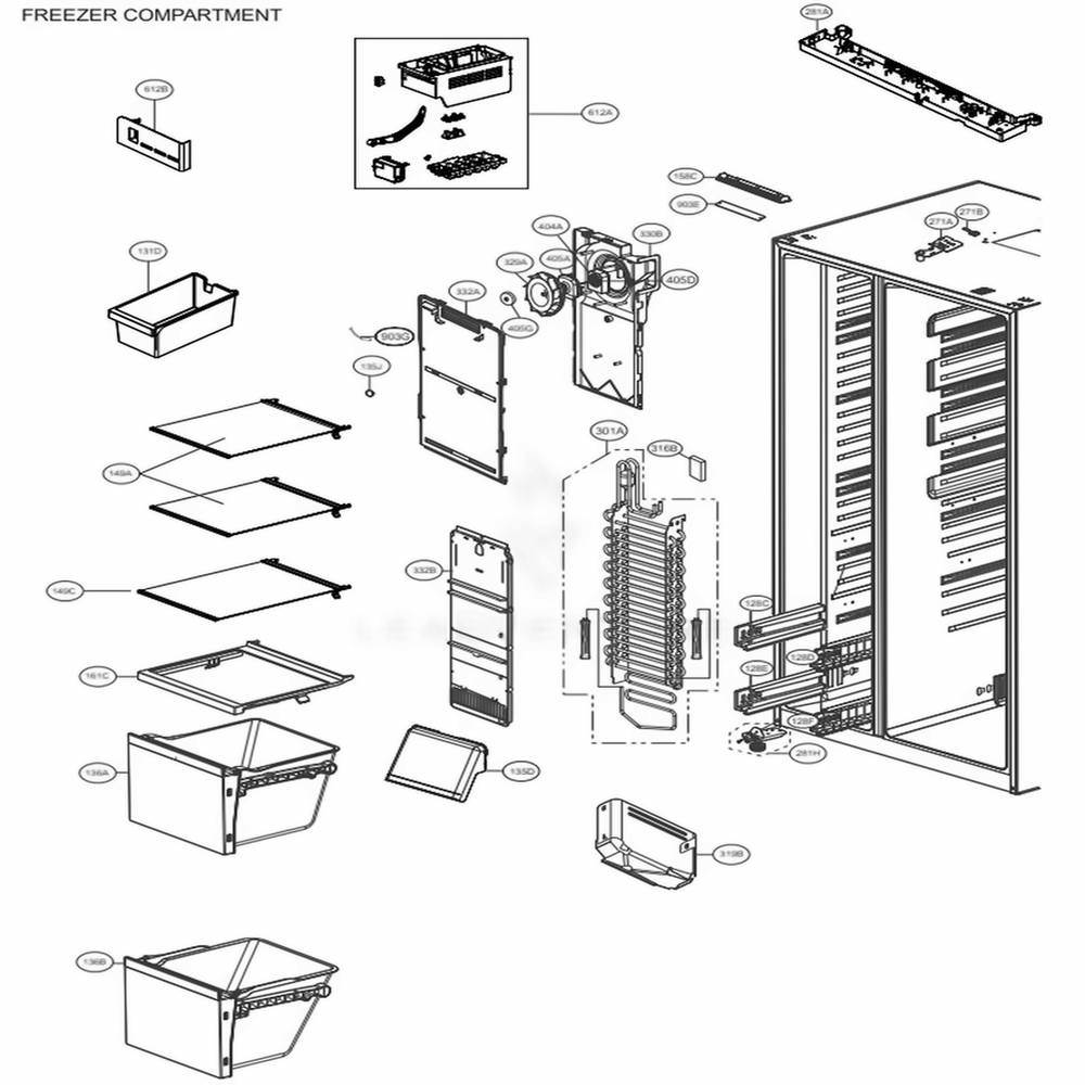 LG MCR68387301 Refrigerator Cover Decor