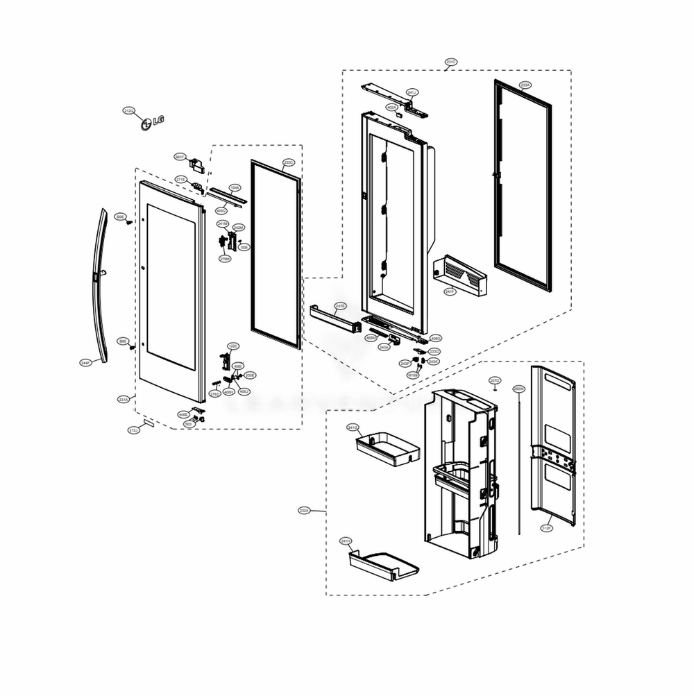  LG ADD73536443 Refrigerator Door Foam Assembly