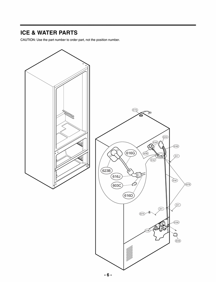 LG 5210JA3030U Plastic Tube