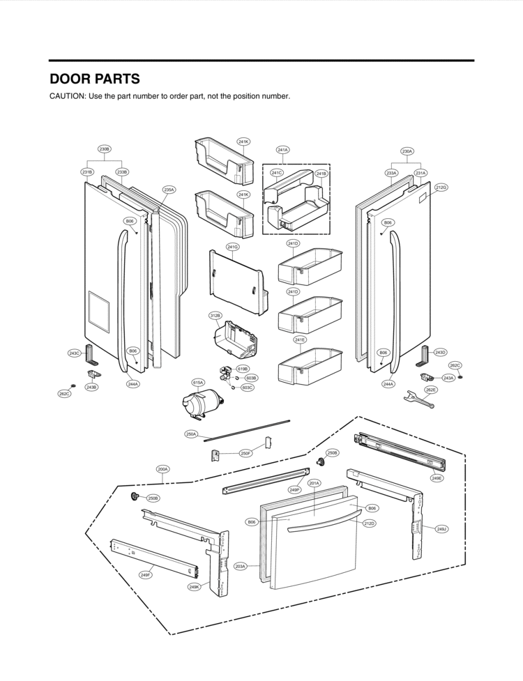 LG ADD73695833 Refrigerato Door Foam Assembly