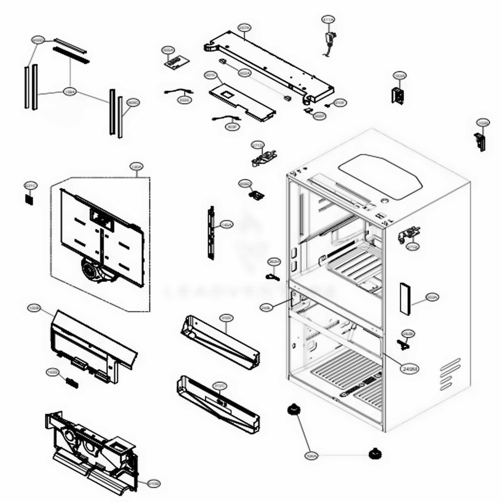 LG AEC73997605 Refrigerator Rail Guide Assembly