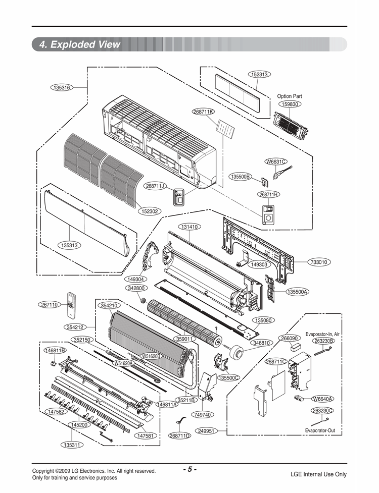 LG Air Conditioner Chassis - ABW68676009