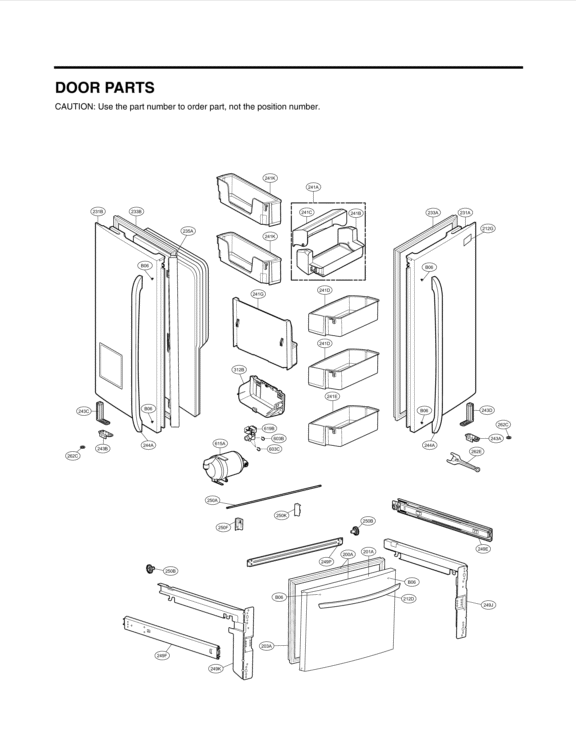 LG ADD73497607 Refrigerato Door Foam Assembly