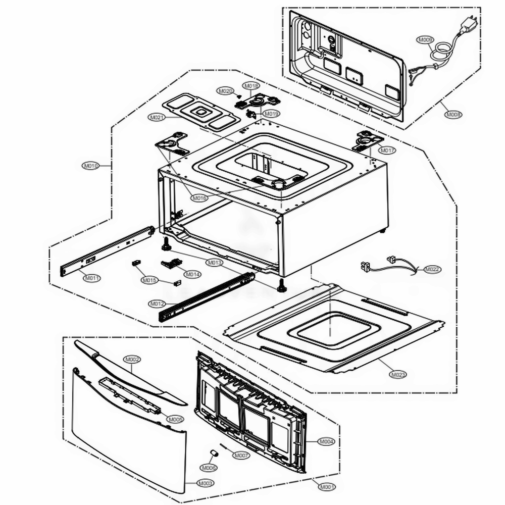 LG ACQ87681136 Washer Front Cover Assembly