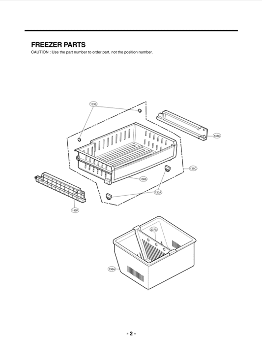 LG Refrigerator Drawer Tray - AJP73894601