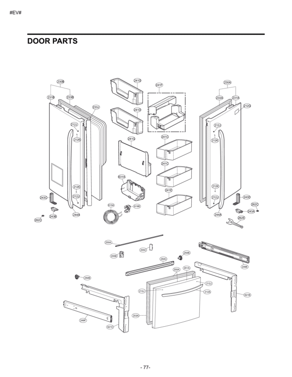 LG ADD36429922 Refrigerator Freezer Door Foam Assembly