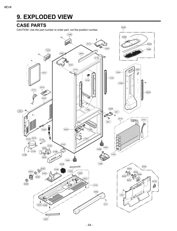 LG ACQ34533345 Refrigerator Hinge Cover Assembly