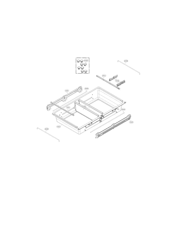  LG MAN63288201 Refrigerator Door Basket