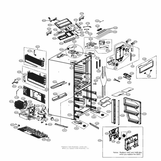 LG Refrigerator Hinge Cover - MCK67535710
