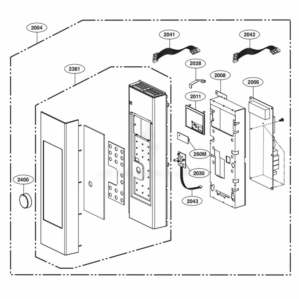 LG ACM74758704 Microwave Touch Controller Assembly