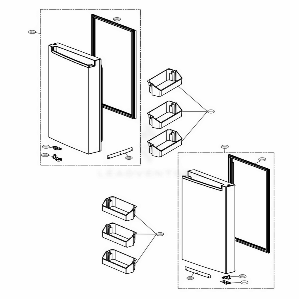 LG ADD75017104 Refrigerator Freezer Door Foam Assembly