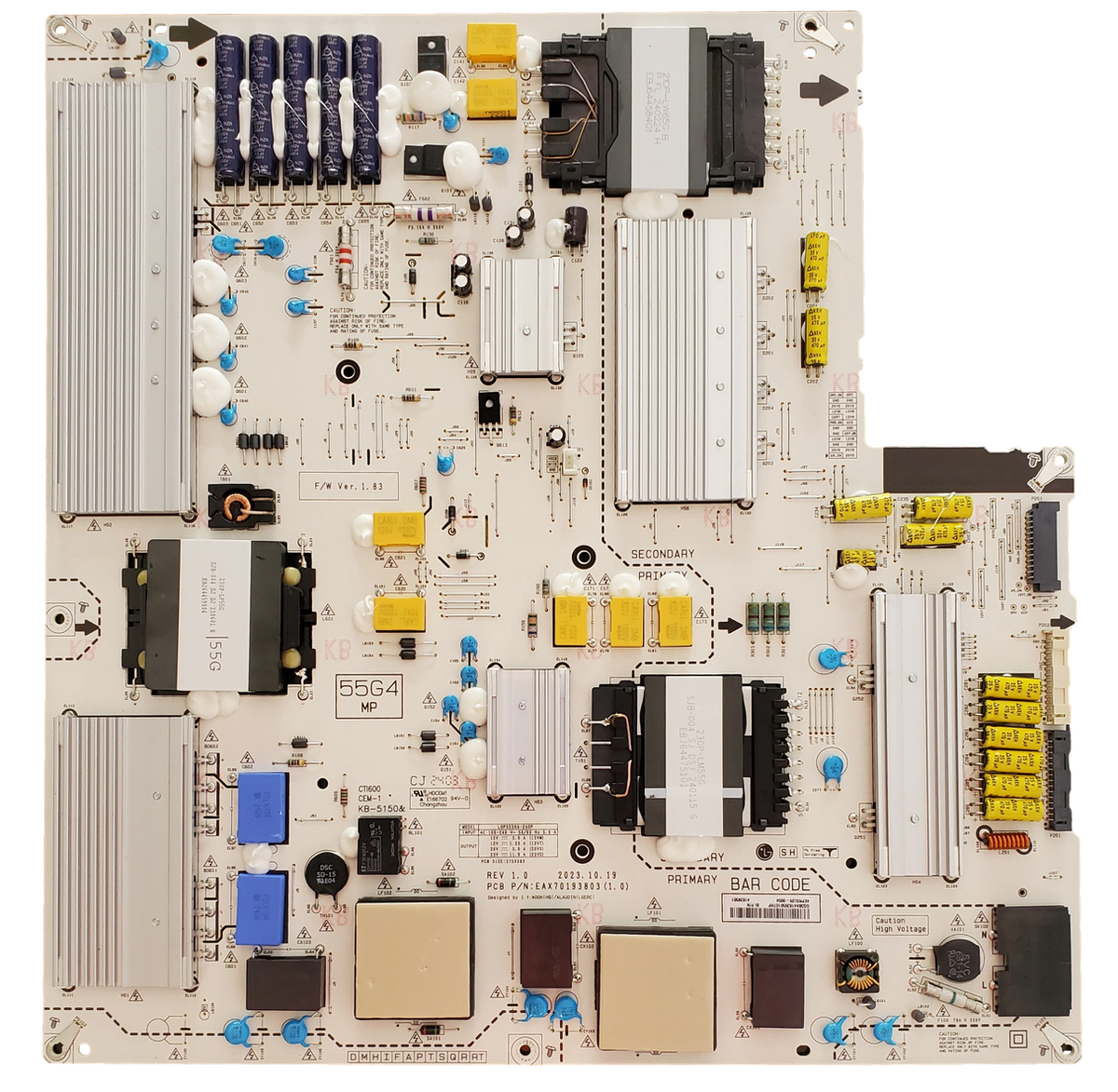 LG Television Power Supply PCB Assembly - EBR41839501
