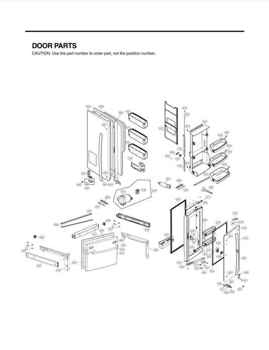 Garniture de porte de réfrigérateur LG MBL65042001