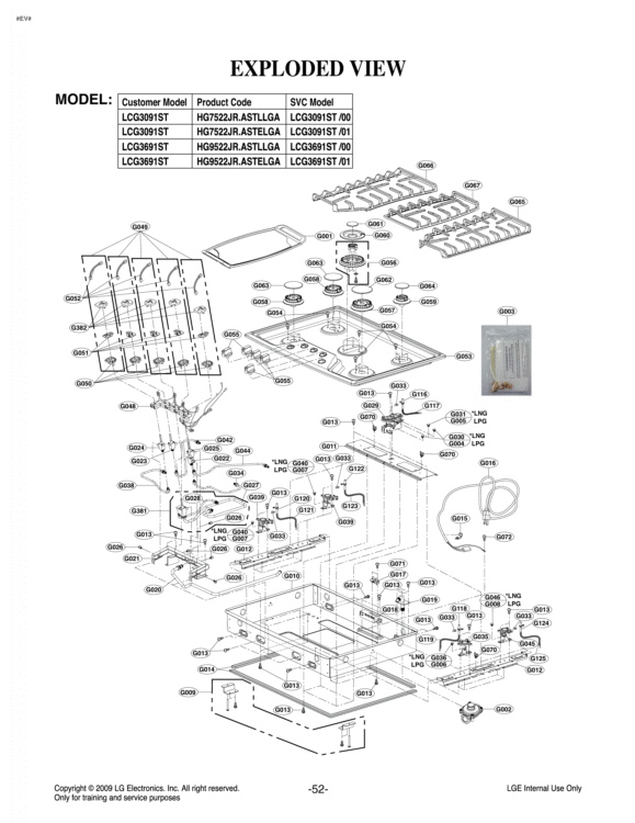 LG AEB73545602 Oven-Range Grille Assembly