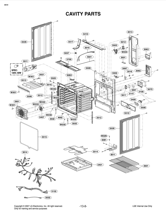 LG MAZ63249701 Range Hinge Bracket