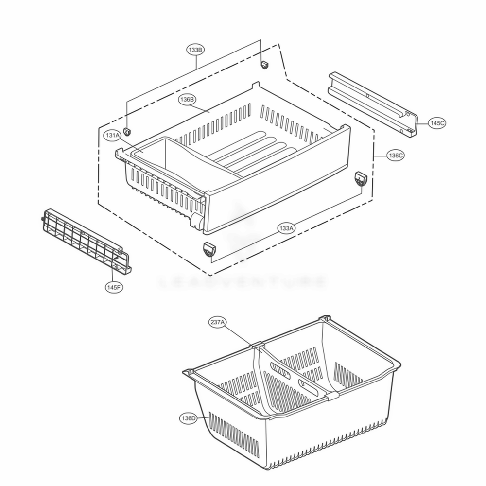 LG AJP75234919 Drawer Tray