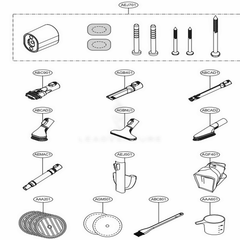 LG ABC73789801 Vacuum Cleaner Brush Assembly, Dust