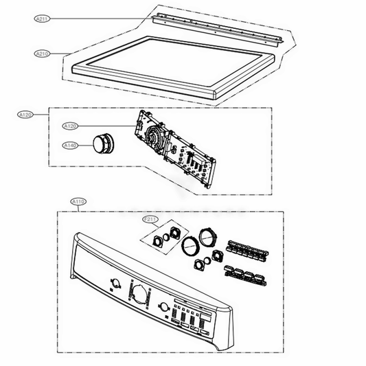 LG Washer Control Panel - AGL75694703