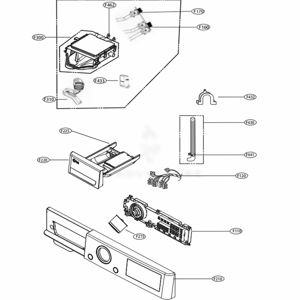 LG ACZ74230515 Dispenser Assembly