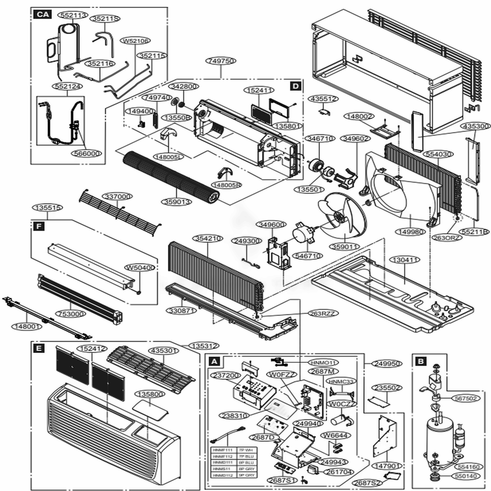 LG 3580A20021G Air Conditioner Door