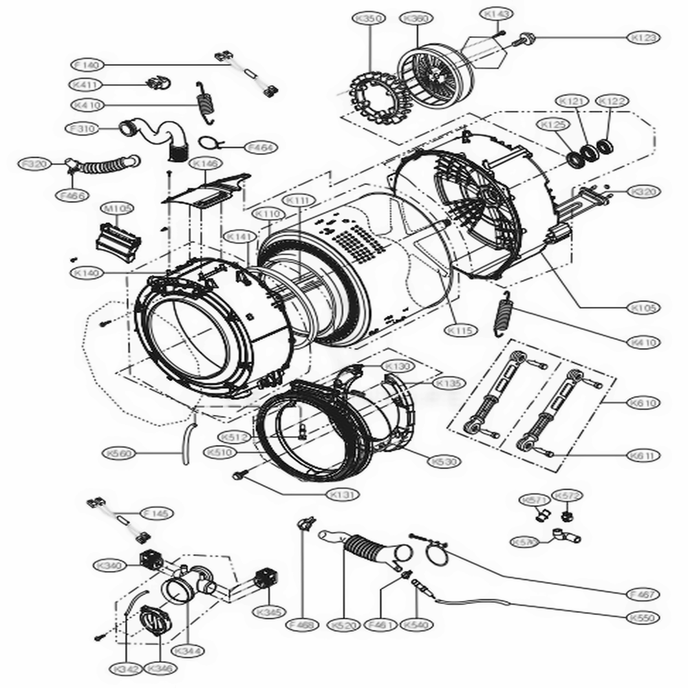 LG 6877ER1052T Washer Multi Harness