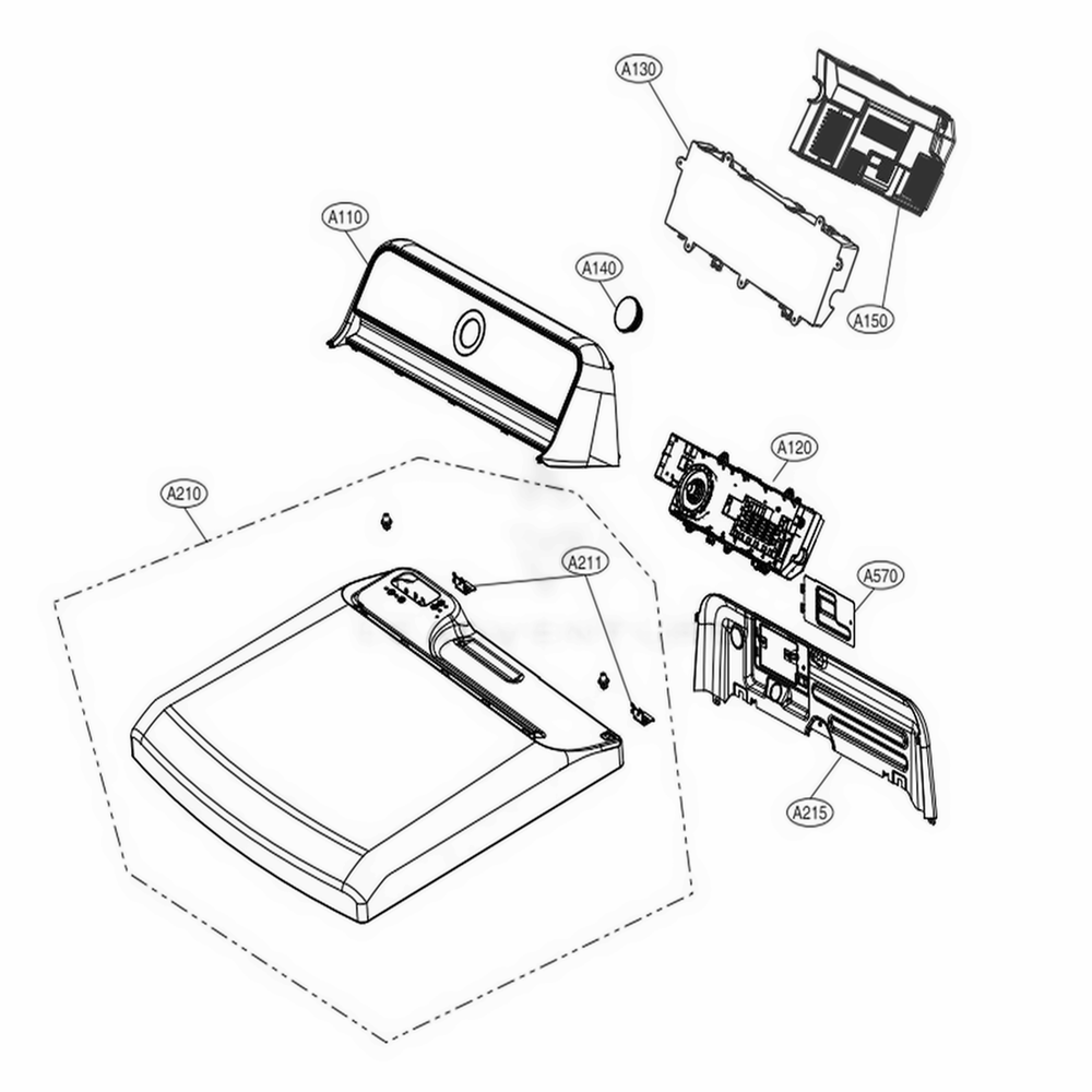 LG EBR80198610 Washer Main Pcb Assembly