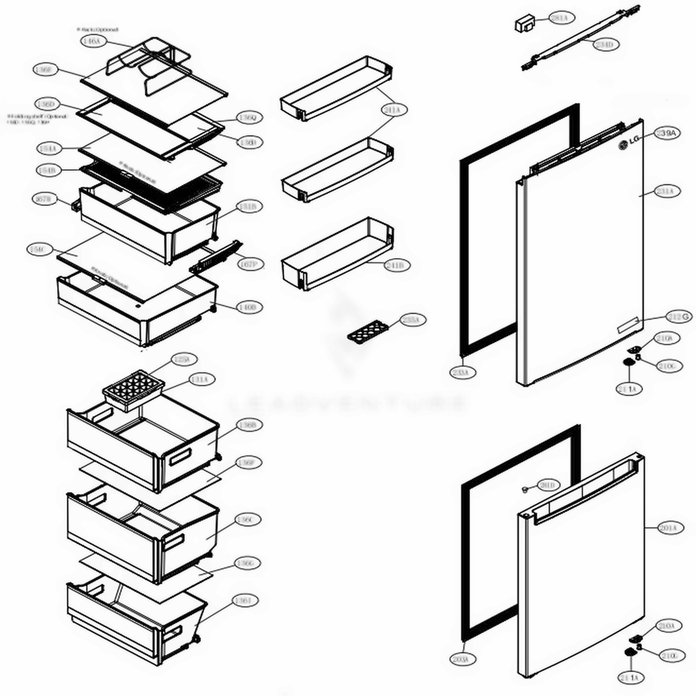  LG MAN64368401 Refrigerator Door Basket