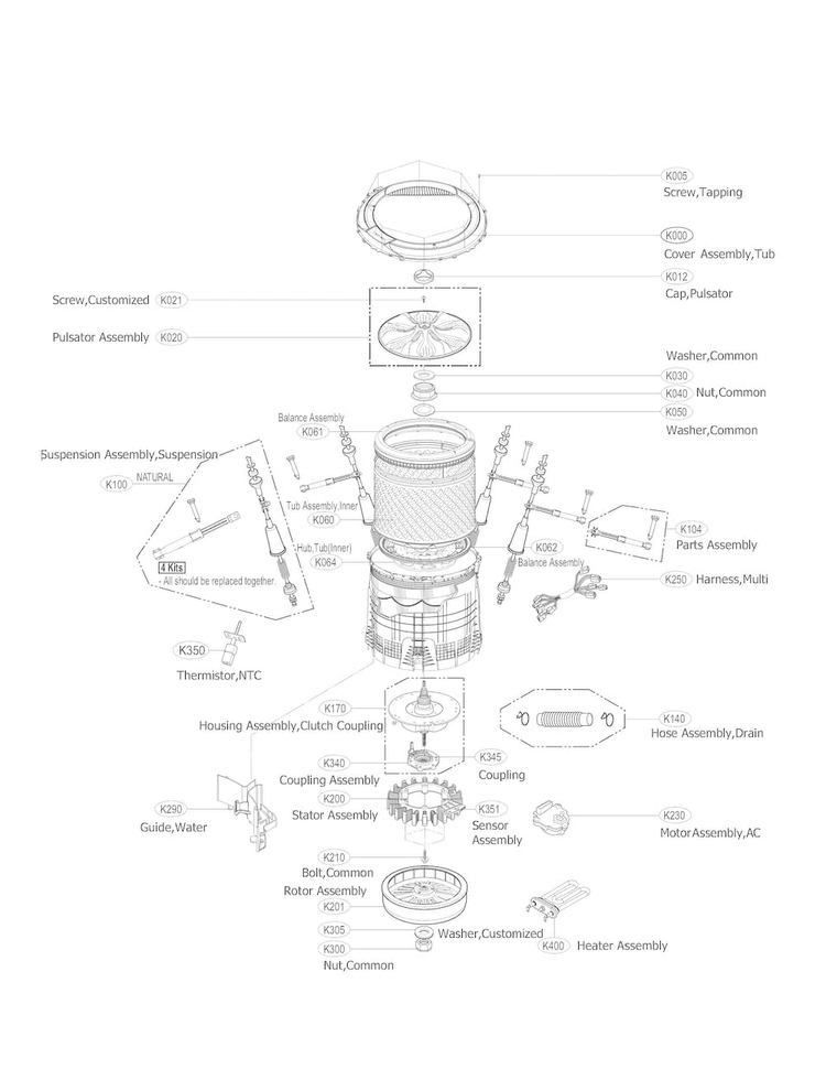 LG MCJ61861204 Washer Coupling