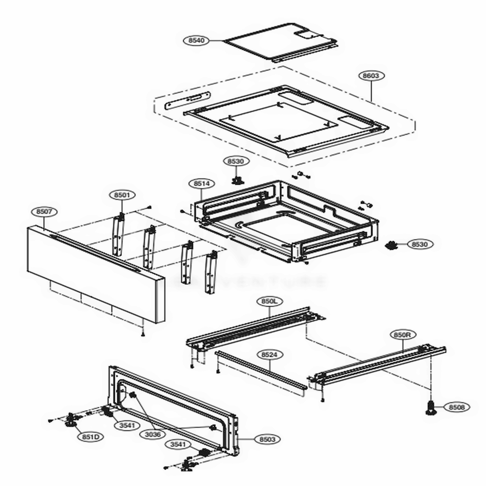 LG MDQ66517501 Range Frame, Fixing