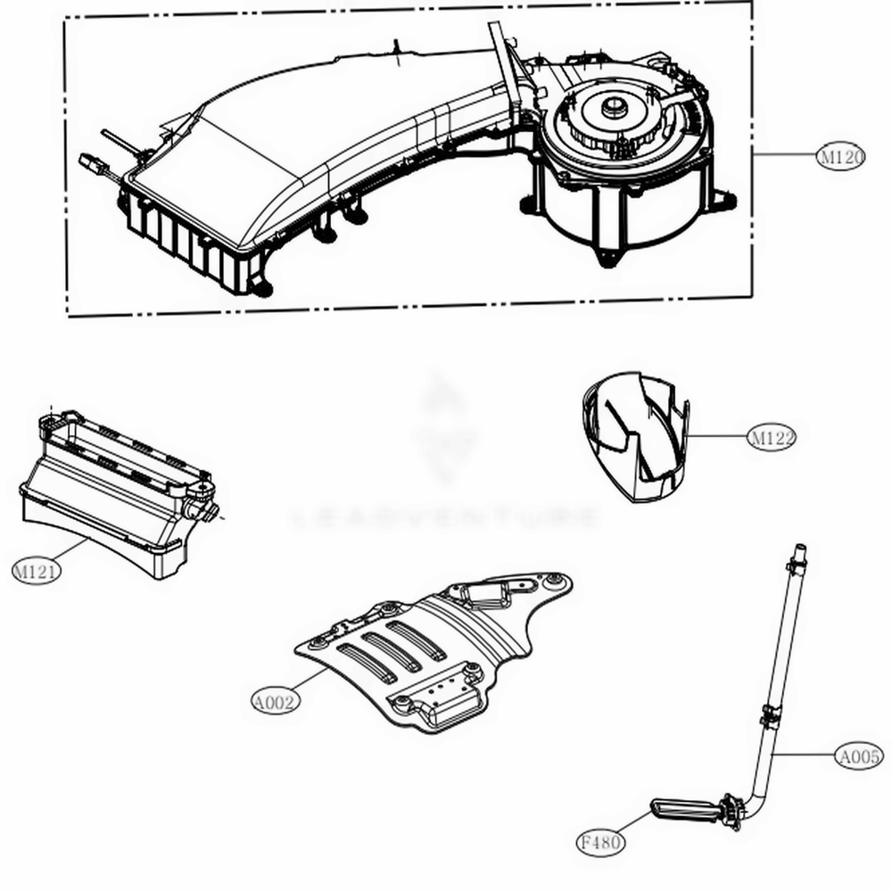 LG ADQ73353401 Washer Mesh Filter Assembly