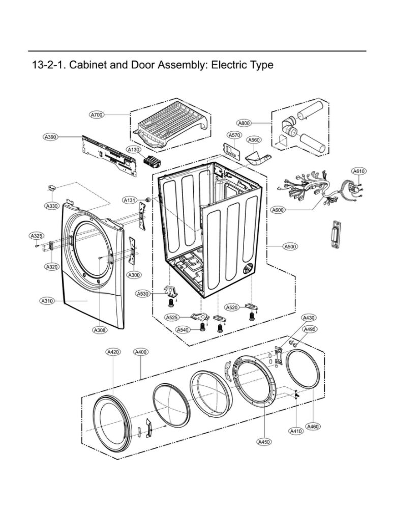 LG Dryer Front Panel - ACQ72301033