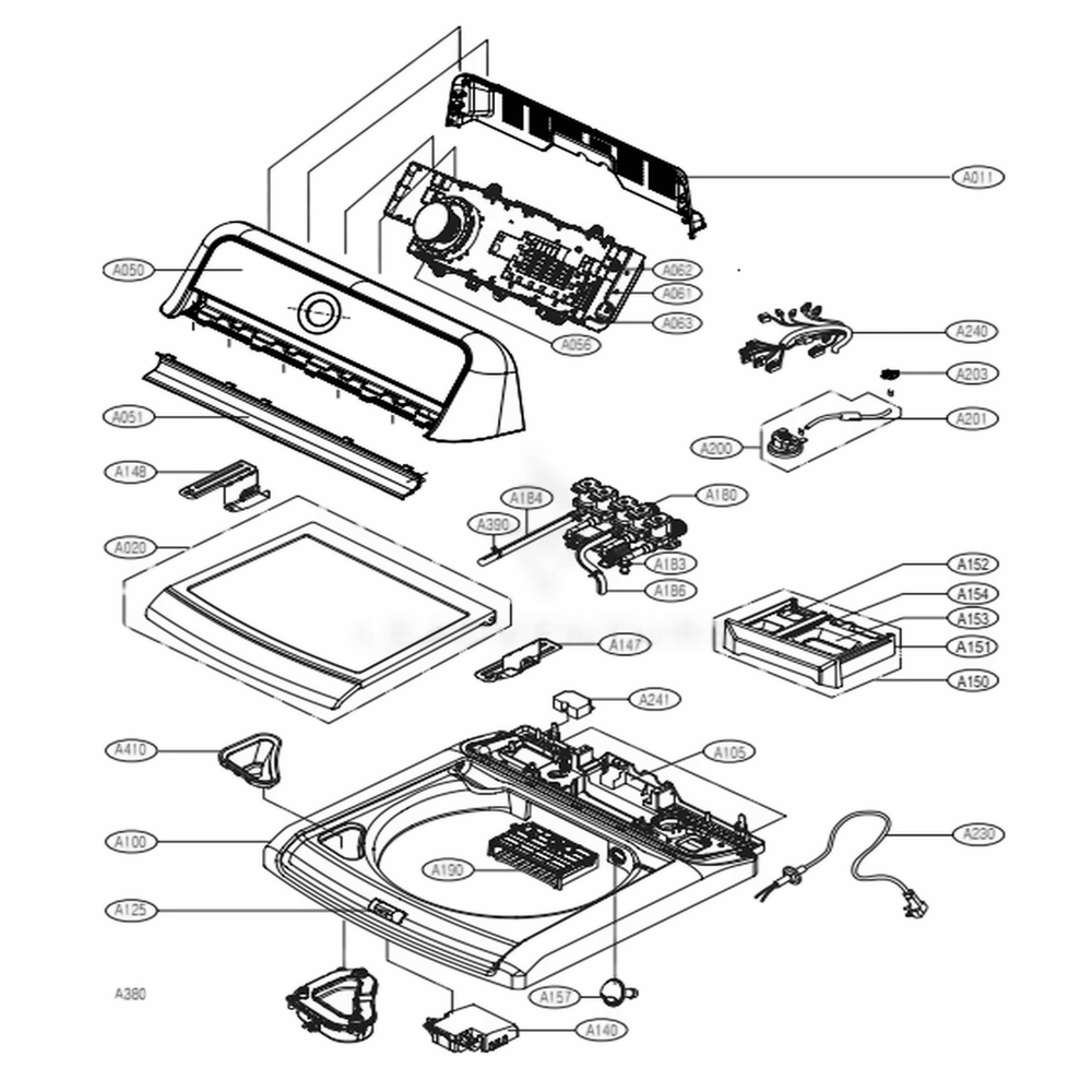 LG EBR81634407 Washer Display Pcb Assembly