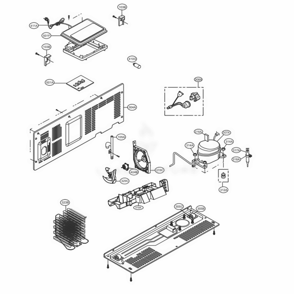 LG EBR87145130 Refrigerator Main Pcb Assembly