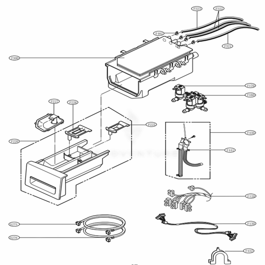 LG AGL73856510 Washer Drawer Panel