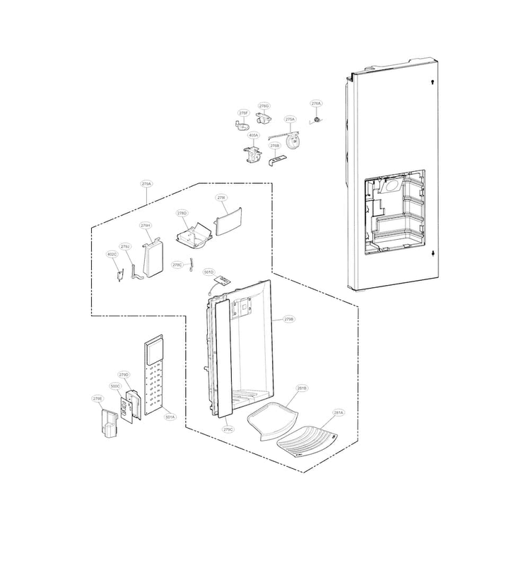 LG MCK67566101 Refrigerator Display Cover