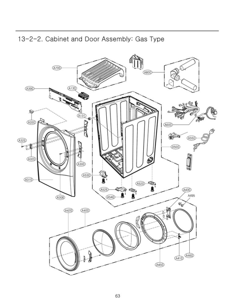 LG ACQ72301034 Dryer Cover Assembly, Cabinet