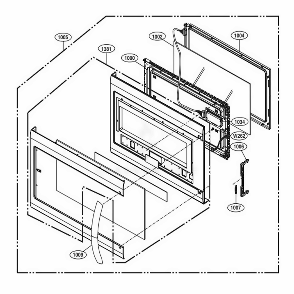 LG MEB55508905 Microwave Door Handle