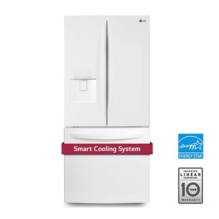 LG LFD22786SW French Door Refrigerator, 30 Width, Thru Door Ice Dispenser, 21.8 Capacity, Exterior Water Dispenser