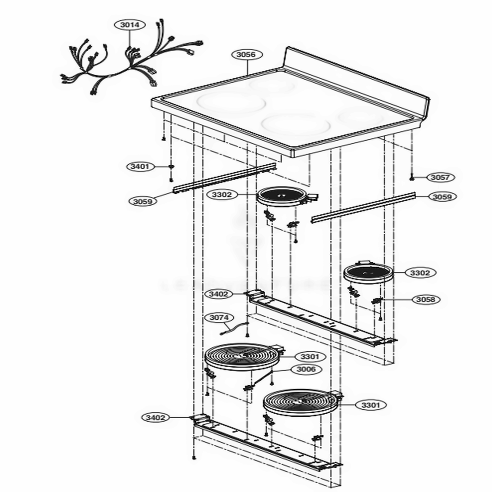 LG EAD61825406 Oven-Range Single Harness