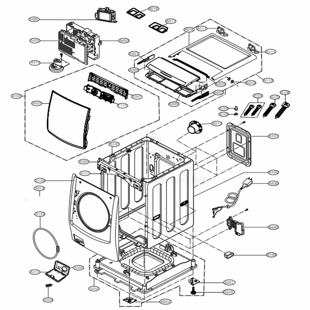 LG EBR80471302 Washer Display Pcb Assembly