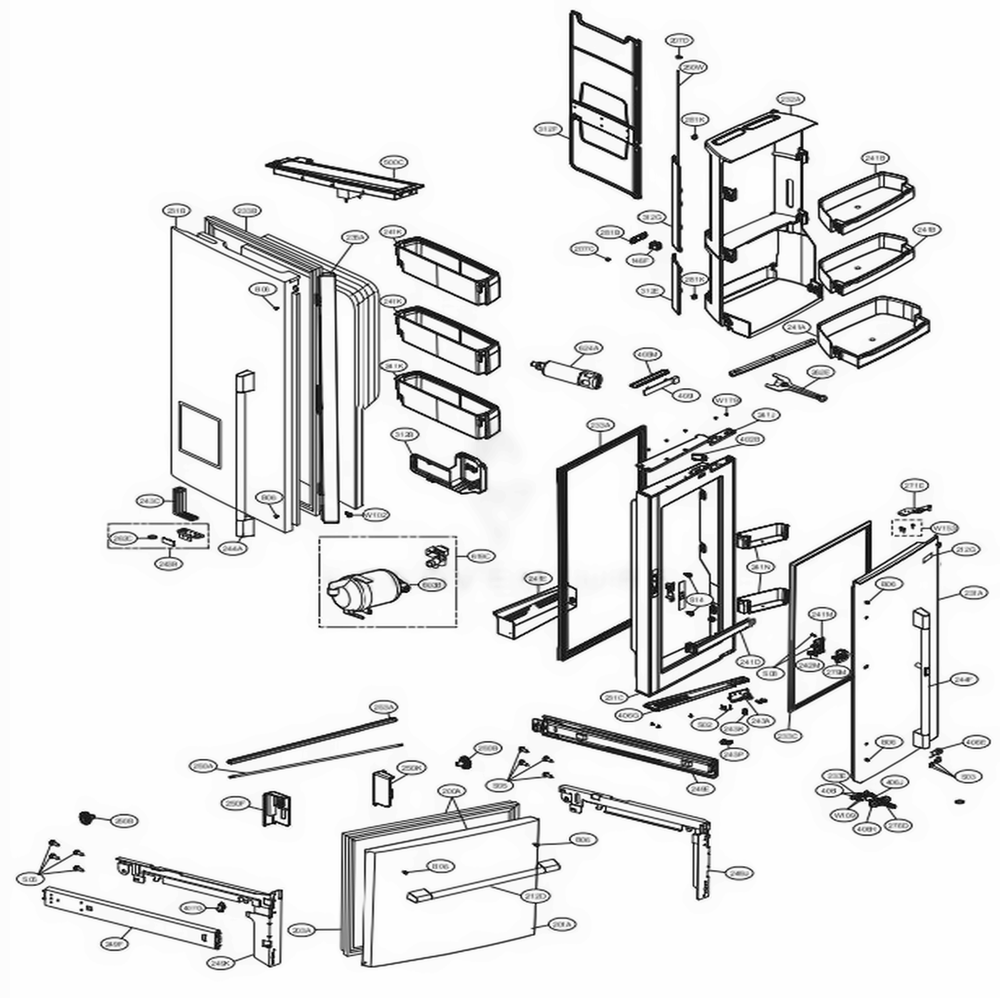 LG AED74352803 Handle Assembly