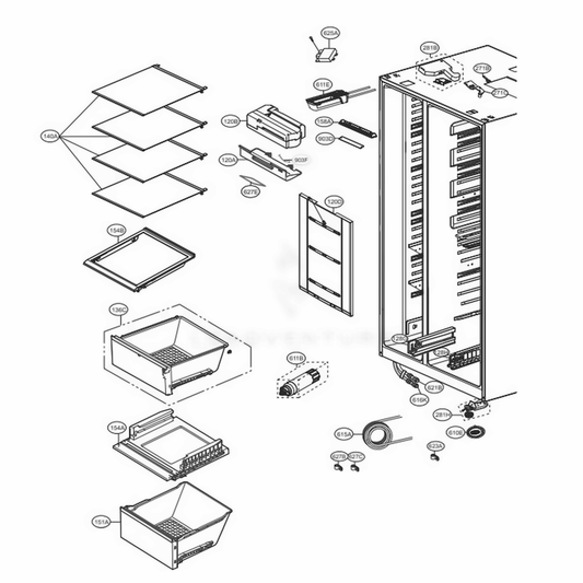 LG AJP73815118 Refrigerator Drawer Tray