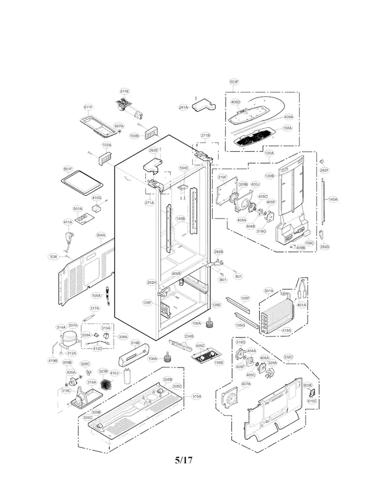 LG EAV62112101 Refrigerator Led Assembly