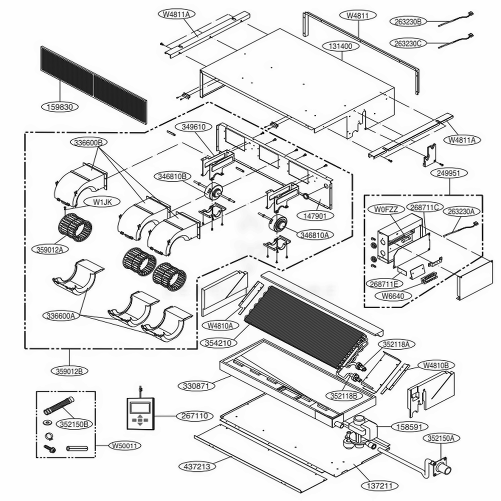 LG 5421A20256A First Evaporator Assembly