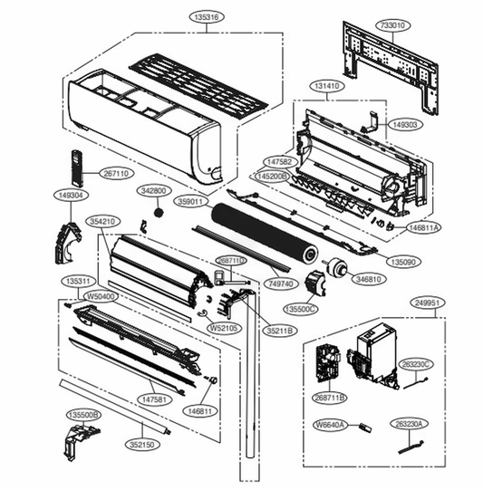 LG Air Conditioner Main Pcb - EBR86059903