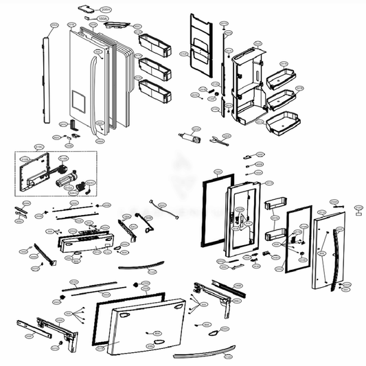 LG Refrigerator Door Foam - ADD74236312