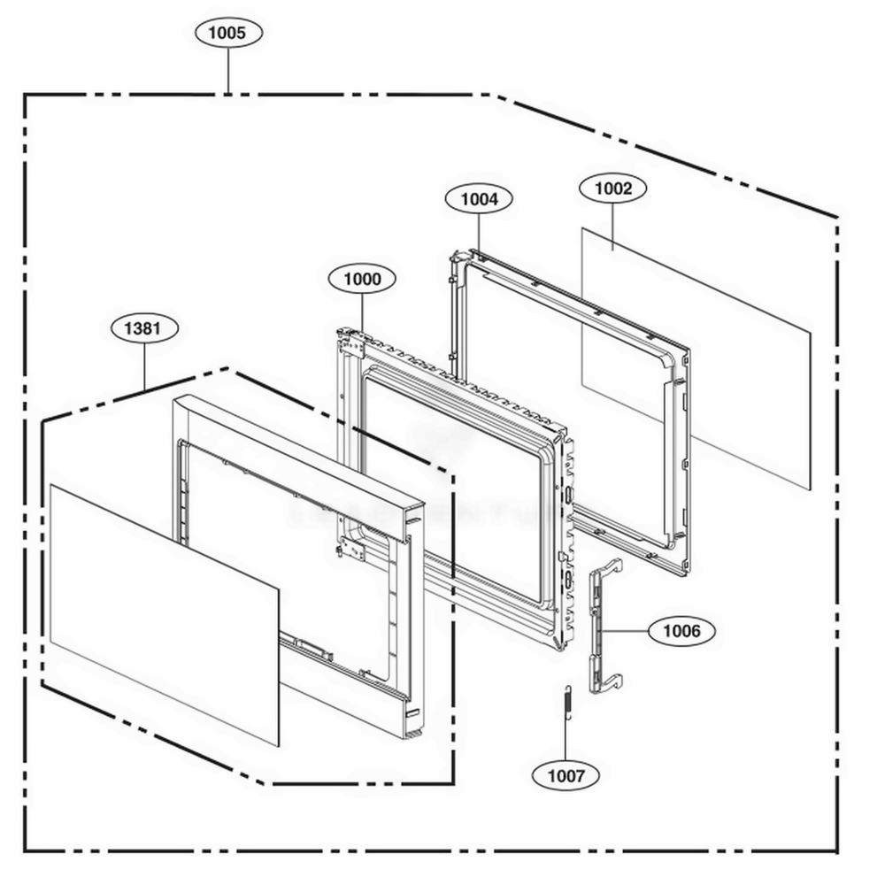 LG ADC74886509 Oven-Range Sub Door Assembly