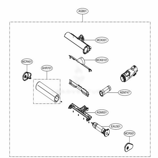 LG Floor Nozzle - AGB74192423