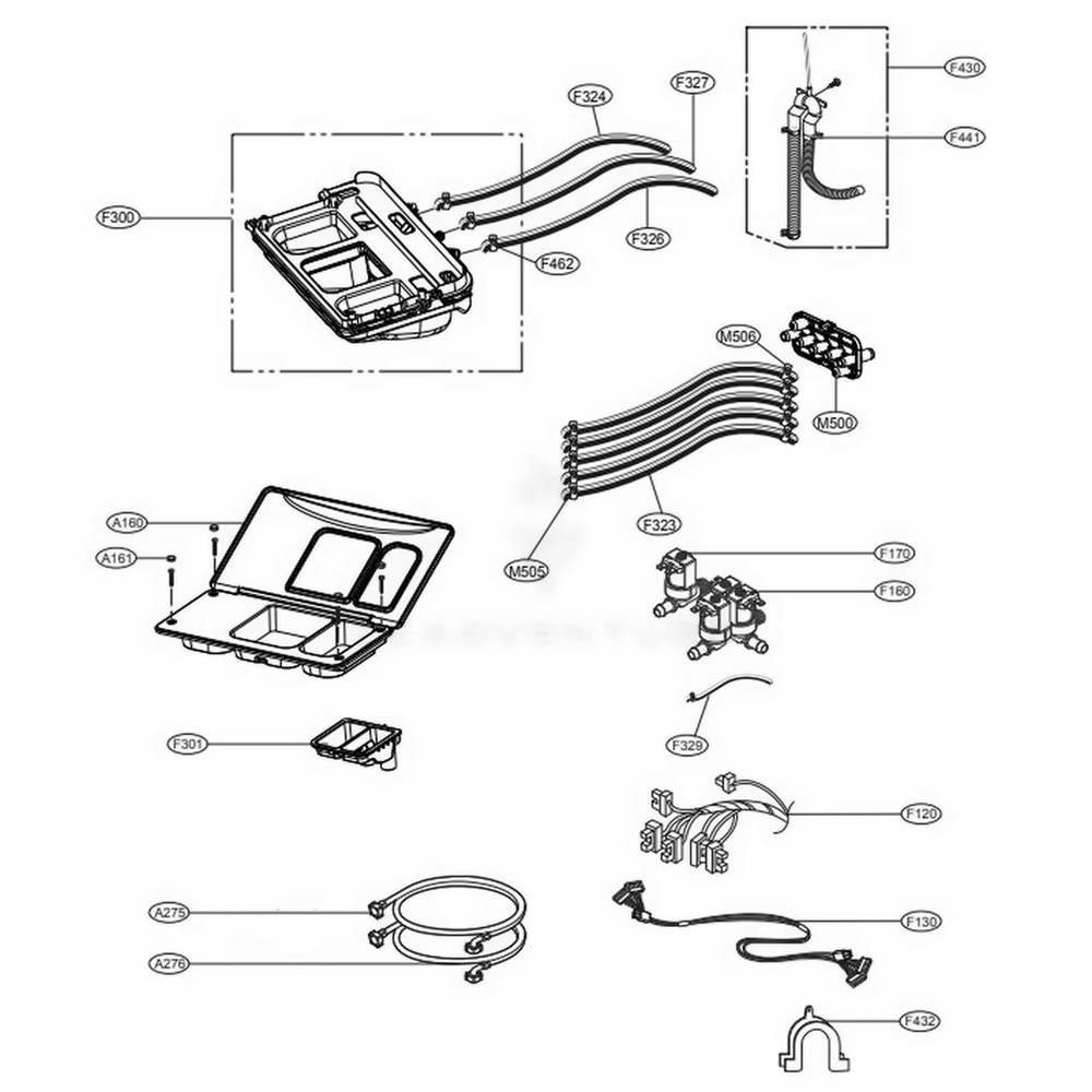 LG ACZ55907503 Washer Dispenser Assembly