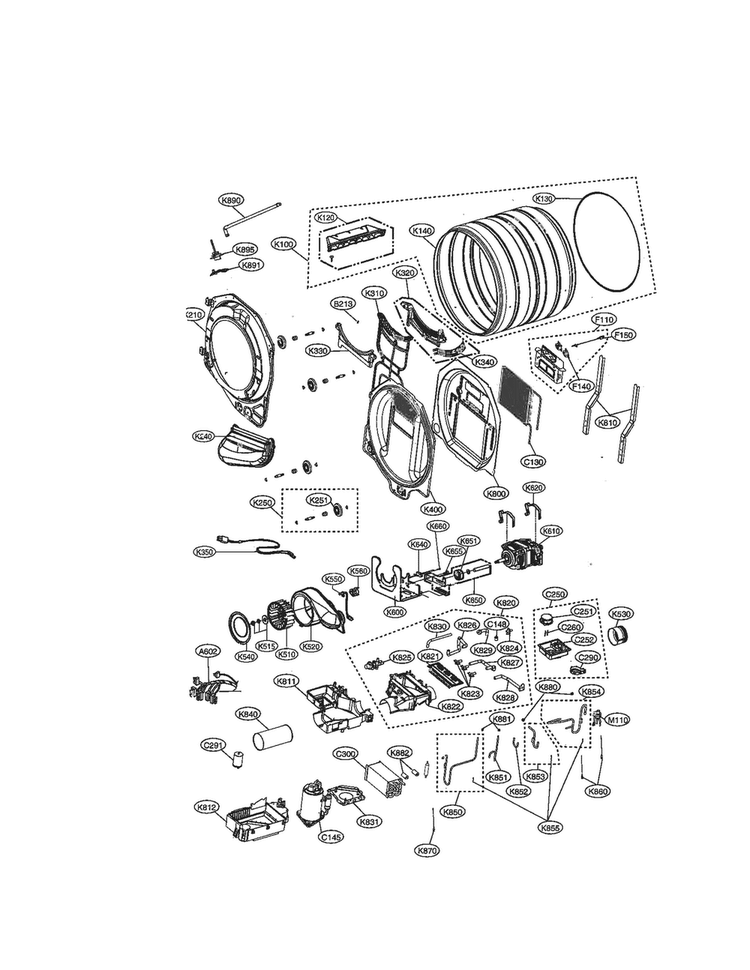 LG MEA62791001 Dryer Cover Guide